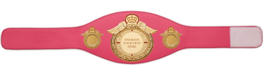 CHAMPIONSHIP BELT PROWING/G/ENGRAVE - AVAILABLE IN 6+ COLOURS